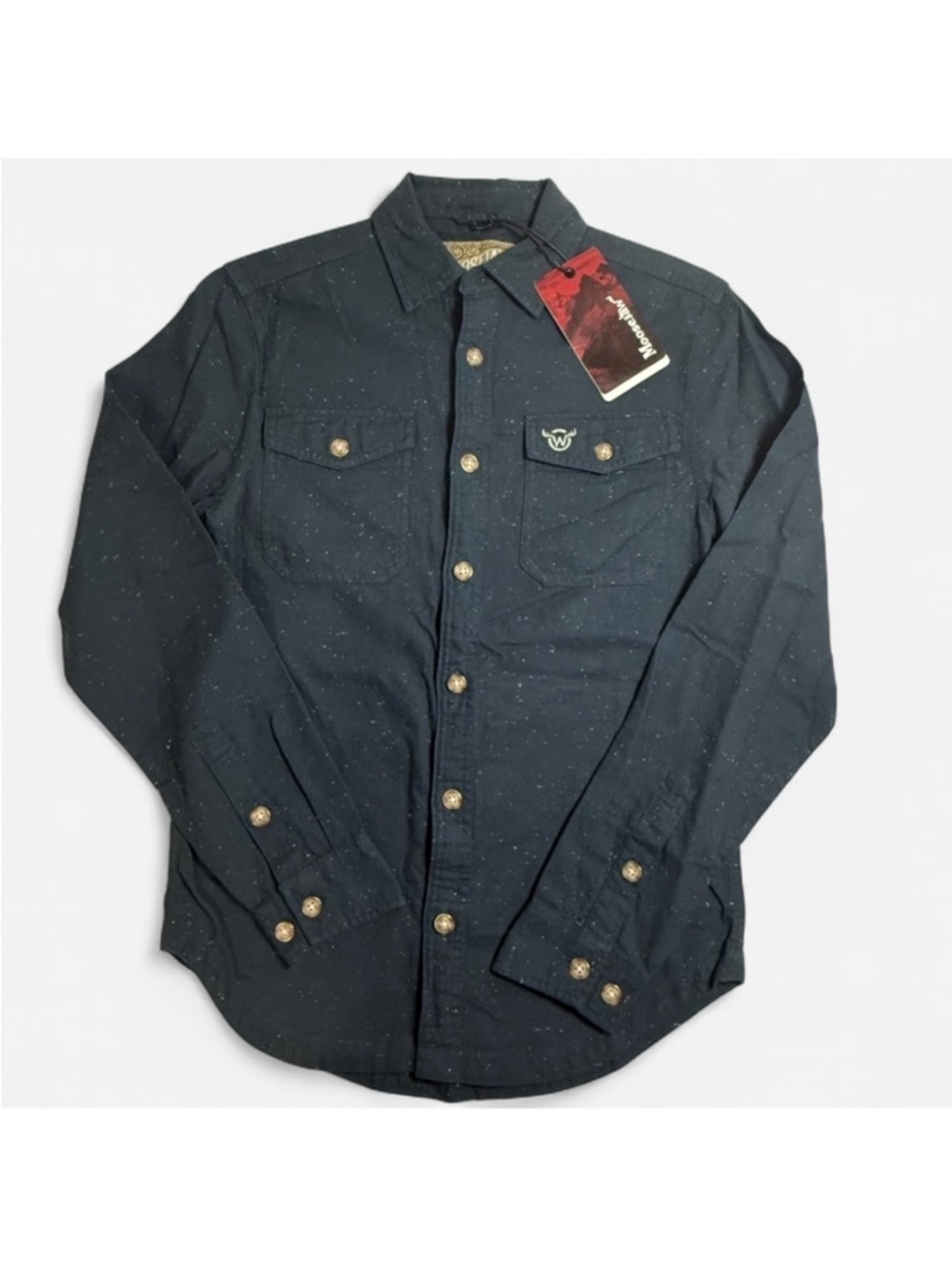Moosejaw Men's Dark Blue Casual Button Down Flannel Shirt